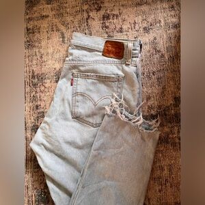 Levi's ribcage high waisted straight leg Jean